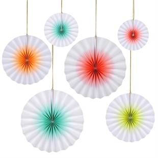 Meri Meri - Neon Ombre Pinwheel Decorations - Neon Çarklar